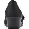 image:imageCLIFFS BY WHITE MOUNTAIN Womens Brightly Cushioned Mary Jane Wedge HeelBlackNylon