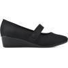 image:imageCLIFFS BY WHITE MOUNTAIN Womens Brightly Cushioned Mary Jane Wedge HeelBlackNylon