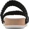 image:imageCLIFFS BY WHITE MOUNTAIN Womens Thankful Double Strap Slide SandalBlackSmooth