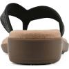 image:imageCliffs by White Mountain Womens Cushioned Becharm Thong SandalBlackFabric
