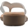 image:imageCliffs by White Mountain Womens Cushioned Becharm Thong SandalEcruFabric