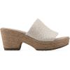 image:imageCliffs by White Mountain Womens Cushioned Biancia Platform SandalWhite Metallic Fabric
