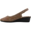 image:imageCliffs by White Mountain Womens Cushioned Boris Slingback WedgeCognac Fabric