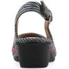 image:imageCliffs by White Mountain Womens Cushioned Boris Slingback WedgePeriwinkle Fabric