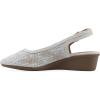 image:imageCliffs by White Mountain Womens Cushioned Boris Slingback WedgeWhite Fabric