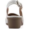 image:imageCliffs by White Mountain Womens Cushioned Boris Slingback WedgeWhite Fabric