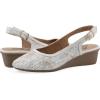 image:imageCliffs by White Mountain Womens Cushioned Boris Slingback WedgeWhite Fabric