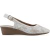 image:imageCliffs by White Mountain Womens Cushioned Boris Slingback WedgeWhite Fabric