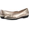 image:imageCliffs by White Mountain Womens Cushioned Calming Ballet FlatLt GoldMetallicSmooth