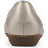 image:imageCliffs by White Mountain Womens Cushioned Calming Ballet FlatPlatino Metallic Smooth