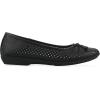 image:imageCliffs by White Mountain Womens Cushioned Carris Perforated Ballet Flat Black Smooth 8 W