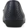 image:imageCliffs by White Mountain Womens Cushioned Carris Perforated Ballet Flat Navy Smooth 8 M