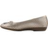 image:imageCliffs by White Mountain Womens Cushioned Carris Perforated Ballet Flat Platino Metallic Smooth 8 W