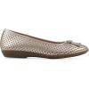 image:imageCliffs by White Mountain Womens Cushioned Carris Perforated Ballet Flat Platino Metallic Smooth 8 W