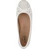 image:imageCliffs by White Mountain Womens Cushioned Carris Perforated Ballet Flat White Smooth 8 M