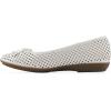 image:imageCliffs by White Mountain Womens Cushioned Carris Perforated Ballet Flat White Smooth 8 M