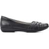 image:imageCliffs by White Mountain Womens Cushioned Chic Ballet FlatBlackBurnishedSmooth