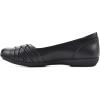 image:imageCliffs by White Mountain Womens Cushioned Chic Ballet FlatBlackBurnishedSmooth