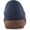 image:imageCliffs by White Mountain Womens Cushioned Samson Perforated Penny LoaferDark Blue Nubuck