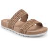 image:imageCLIFFS BY WHITE MOUNTAIN Womens Tahlie Slide SandalTanWovenRaffia