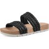 image:imageCLIFFS BY WHITE MOUNTAIN Womens Thankful Double Strap Slide SandalBlackSmooth