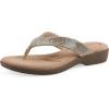 image:imageCliffs by White Mountain Womens Cushioned Becharm Thong SandalGold Fabric