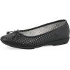 image:imageCliffs by White Mountain Womens Cushioned Carris Perforated Ballet Flat Black Smooth 8 M