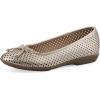 image:imageCliffs by White Mountain Womens Cushioned Carris Perforated Ballet Flat Platino Metallic Smooth 8 W