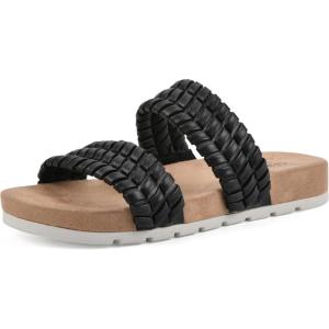 image:imageCLIFFS BY WHITE MOUNTAIN Womens Thankful Double Strap Slide SandalBlackSmooth