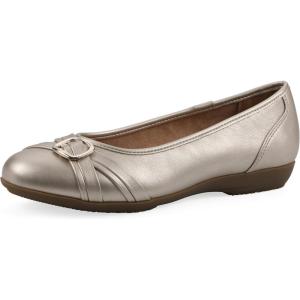 image:imageCliffs by White Mountain Womens Cushioned Calming Ballet FlatPlatino Metallic Smooth