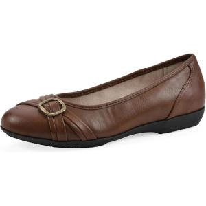 image:imageCliffs by White Mountain Womens Cushioned Calming Ballet FlatWhiskeyBurnSmooth