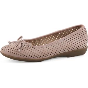 image:imageCliffs by White Mountain Womens Cushioned Carris Perforated Ballet Flat Dusty Pink Smooth 8 W
