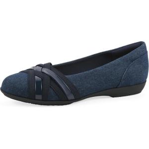 image:imageCliffs by White Mountain Womens Cushioned Chic Ballet FlatDark Blue Denim Fabric