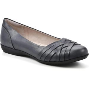 image:imageCliffs by White Mountain Womens Cushioned Chic Ballet FlatNavyBurnishedSmooth
