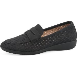 image:imageCliffs by White Mountain Womens Cushioned Samson Perforated Penny LoaferBlack Nubuck