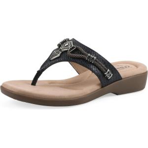 image:imageCliffs by White Mountain Womens Cushioned Bainah Thong SandalNavy Woven