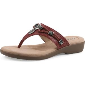 image:imageCliffs by White Mountain Womens Cushioned Bainah Thong SandalRed Woven