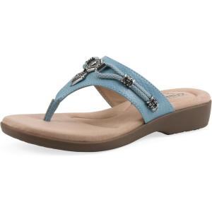image:imageCliffs by White Mountain Womens Cushioned Bainah Thong SandalTurquoise Woven
