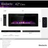 image36 inches Electric Fireplace Recessed and Wall Mounted Electric Fireplace Fireplace Heater and Linear Fireplace with Timer Remote Control Adjustable Flame Color 750w1500w BlackBlack