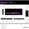 image36 inches Electric Fireplace Recessed and Wall Mounted Electric Fireplace Fireplace Heater and Linear Fireplace with Timer Remote Control Adjustable Flame Color 750w1500w BlackBlack