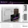 image36 inches Electric Fireplace Recessed and Wall Mounted Electric Fireplace Fireplace Heater and Linear Fireplace with Timer Remote Control Adjustable Flame Color 750w1500w BlackBlack