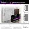 image36 inches Electric Fireplace Recessed and Wall Mounted Electric Fireplace Fireplace Heater and Linear Fireplace with Timer Remote Control Adjustable Flame Color 750w1500w BlackBlack