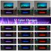 imageFireplace TV Stand with 36quot Electric Fireplace2 Tier TV Console Stand LED Light Entertainment Center for TVs Up to 80quot Fireplace for The Living Room TV StandBlackBlack  Black