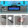 imageFireplace TV Stand with 36quot Electric Fireplace2 Tier TV Console Stand LED Light Entertainment Center for TVs Up to 80quot Fireplace for The Living Room TV StandBlackGray