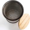 imageRound Country Farmhouse MetalPlated Galvanized Iron Bucket Stool with Wooden Bucket Lid Set of 2