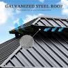 image12 X 16 Hardtop Gazebo with Mosquito Netting and Curtains Outdoor Gazebos with Double Roof Galvanized Steel Permanent Aluminum Gazebo for Gardens Decks Patios Parties12x20Grey Metal Roof