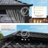 image12x16 FT Hardtop Gazebo Outdoor Double Top Canopy Aluminum Frame Permanent Pavilion with Netting and Curtains Sunshade for Patio Garden LawnsMetal