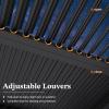imageLouvered Pergola 12ft x 20ft Outdoor Aluminum Pergola with Adjustable Top for Decks Gardens and Backyards Gray12x20