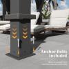 imageLouvered Pergola 12ft x 20ft Outdoor Aluminum Pergola with Adjustable Top for Decks Gardens and Backyards Gray12x20