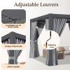 imageLouvered Pergola 12ft x 20ft Outdoor Aluminum Pergola with Adjustable Top for Decks Gardens and Backyards Gray12x20